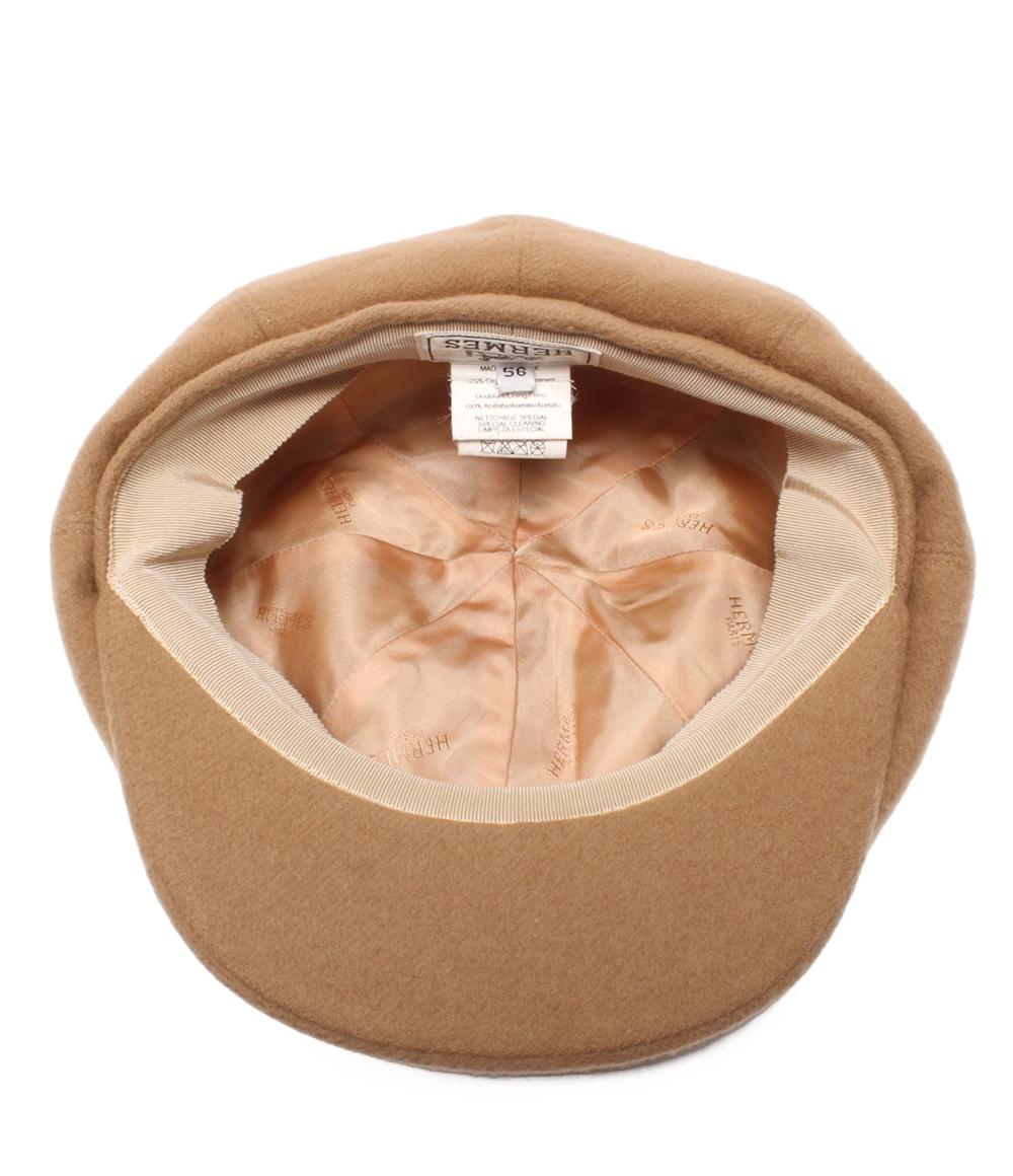 HERMES キャスケット カシミヤ100％ レディース SIZE 56 エルメス