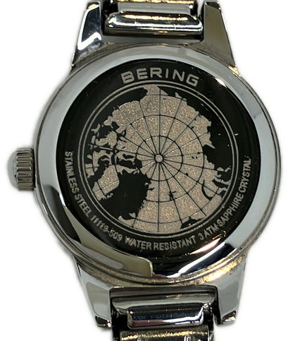 BERING 腕時計 Changes Leather&Mesh クオーツ ブラック 11119-509 レディース ベーリング
