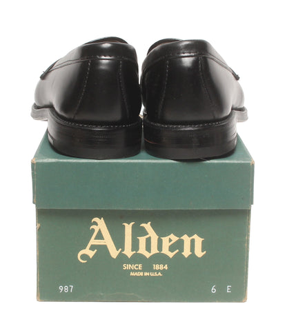 訳あり ALDEN ローファー 987 ペニーローファー コードバン ブラック メンズ SIZE 6 オールデン