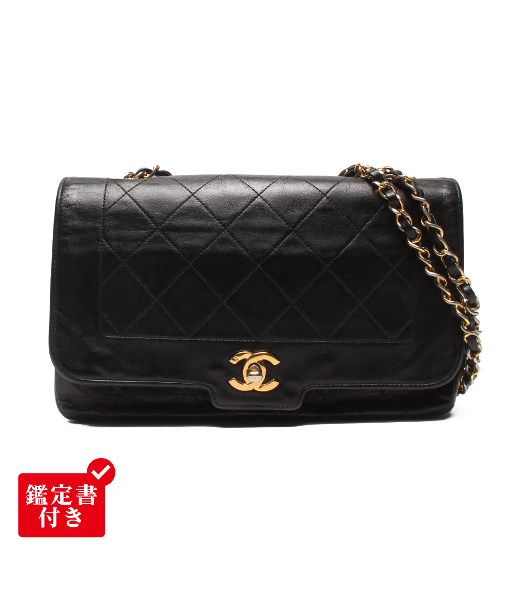 CHANEL チェーンショルダーバッグ 斜め掛け ゴールド金具 1番台 ダイアナマトラッセ レディース シャネル
