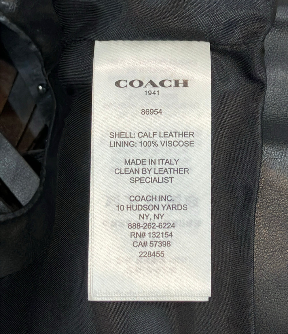 COACH カーブレザー フリンジベスト 86954 レディース SIZE 4 コーチ