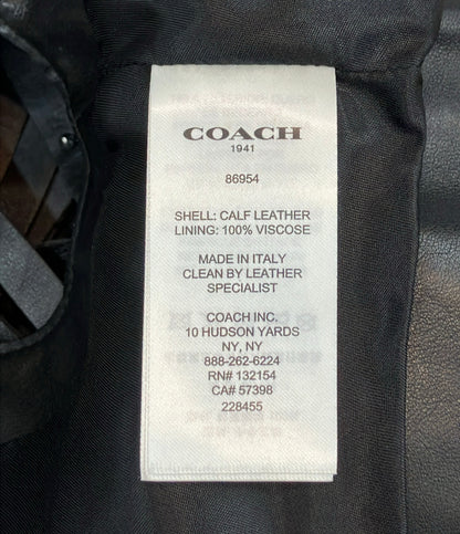 COACH カーブレザー フリンジベスト 86954 レディース SIZE 4 コーチ