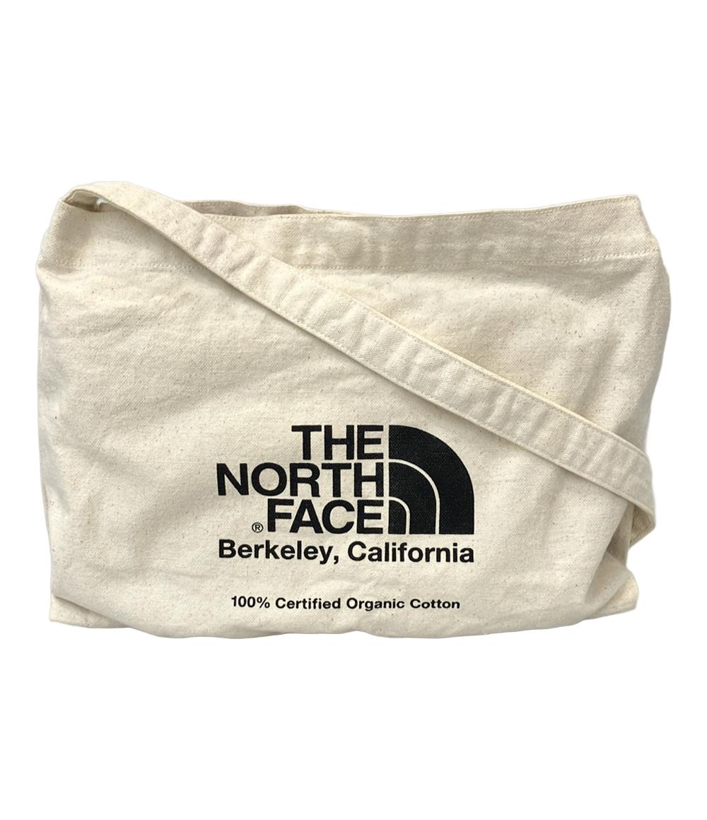 美品 ザ・ノースフェイス ショルダーバッグ 斜め掛け オーガニックコットン ロゴ メンズ THE NORTH FACE