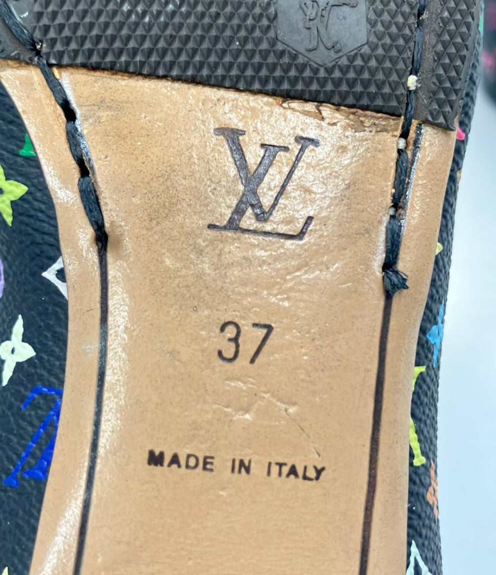LOUIS VUITTON パンプス モノグラム マルチカラー フラワーモチーフ レディース SIZE 37 (23.5cm) ルイ・ヴィトン