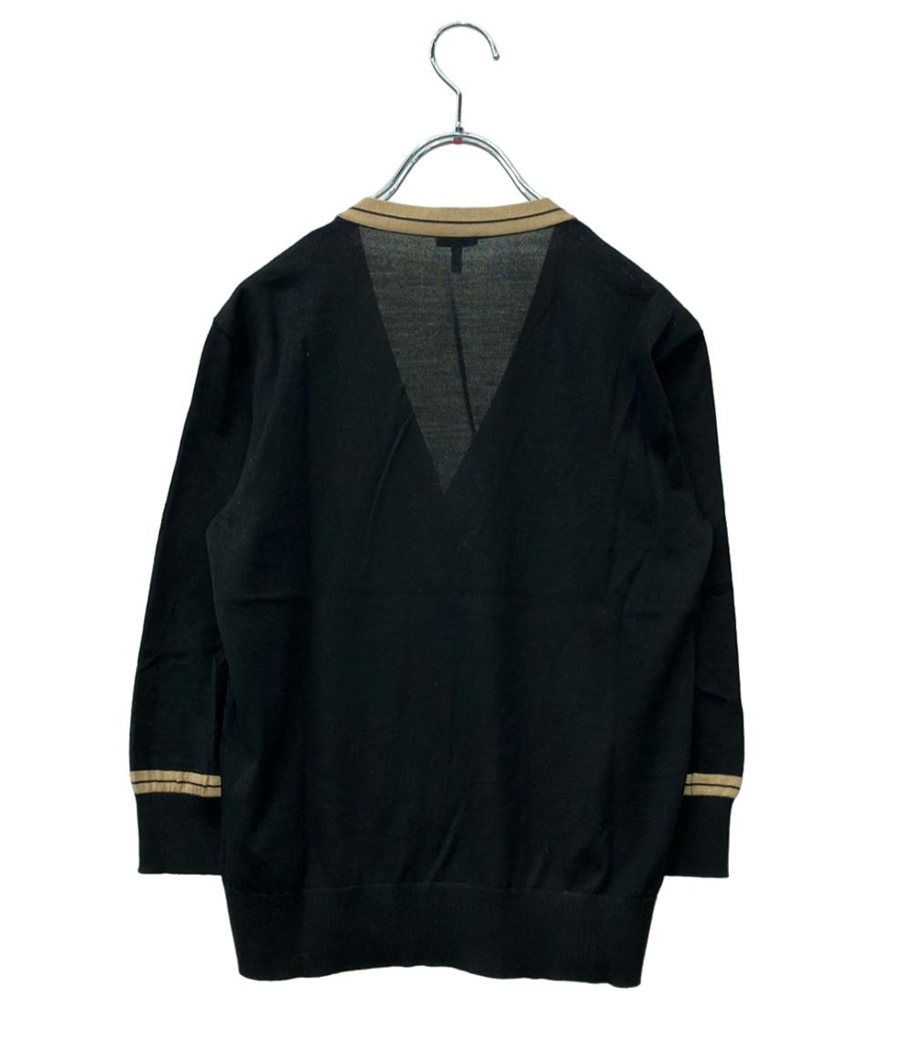 ロエベ 長袖ニットカーディガン クロップド ロゴ刺繍 ウール100%  薄手 ボタン S359Y16K03 レディース SIZE XS LOEWE LOEWE 長袖ニットカーディガン クロップド ロゴ刺繍 ウール100% 薄手
