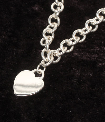 美品 Tiffany & Co. ネックレス チョーカー SV925 リターントゥティファニー ハートタグ チェーン レディース ティファニー