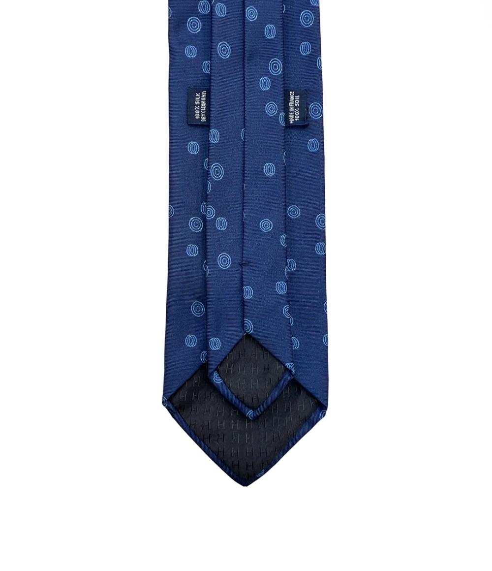 美品 エルメス ネクタイ シルク100% 総柄 メンズ HERMES