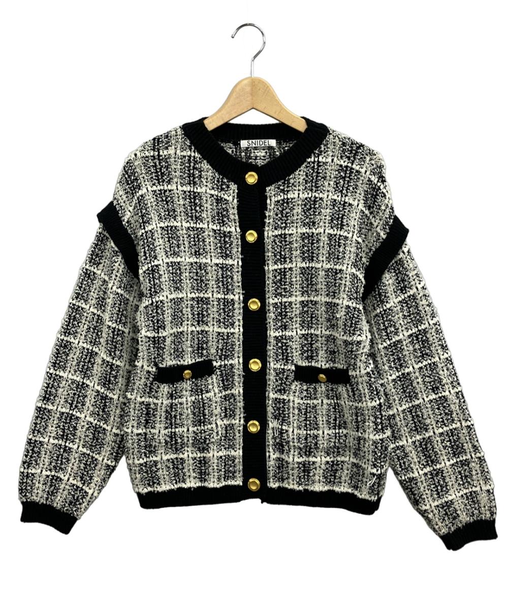 美品 スナイデル 長袖カーディガン ツイード レディース SIZE ONE (M) snidel