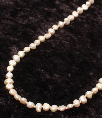 美品 ロングネックレス 淡水パール レディース