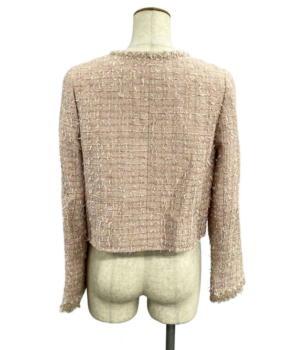 美品 フォクシー ブティック ツイードジャケット ノーカラー レディース SIZE 40 (M) FOXEY BOUTIQUE