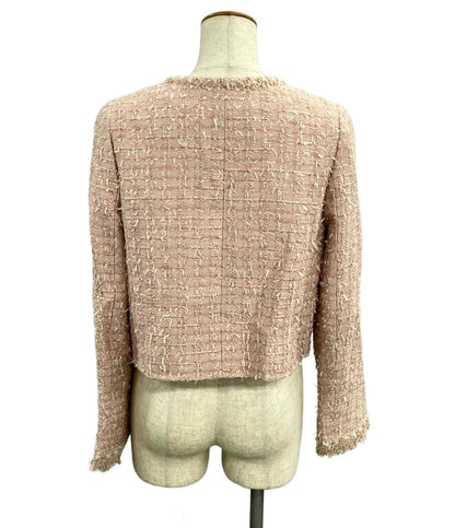 美品 フォクシー ブティック ツイードジャケット ノーカラー レディース SIZE 40 (M) FOXEY BOUTIQUE