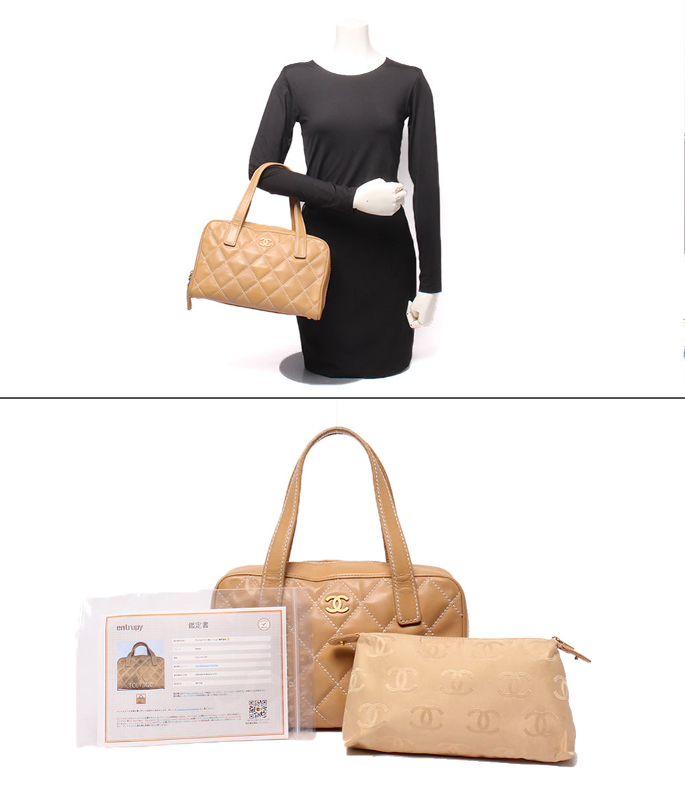 CHANEL ハンドバッグ 8番台 ゴールド金具 ワイルドステッチ レディース