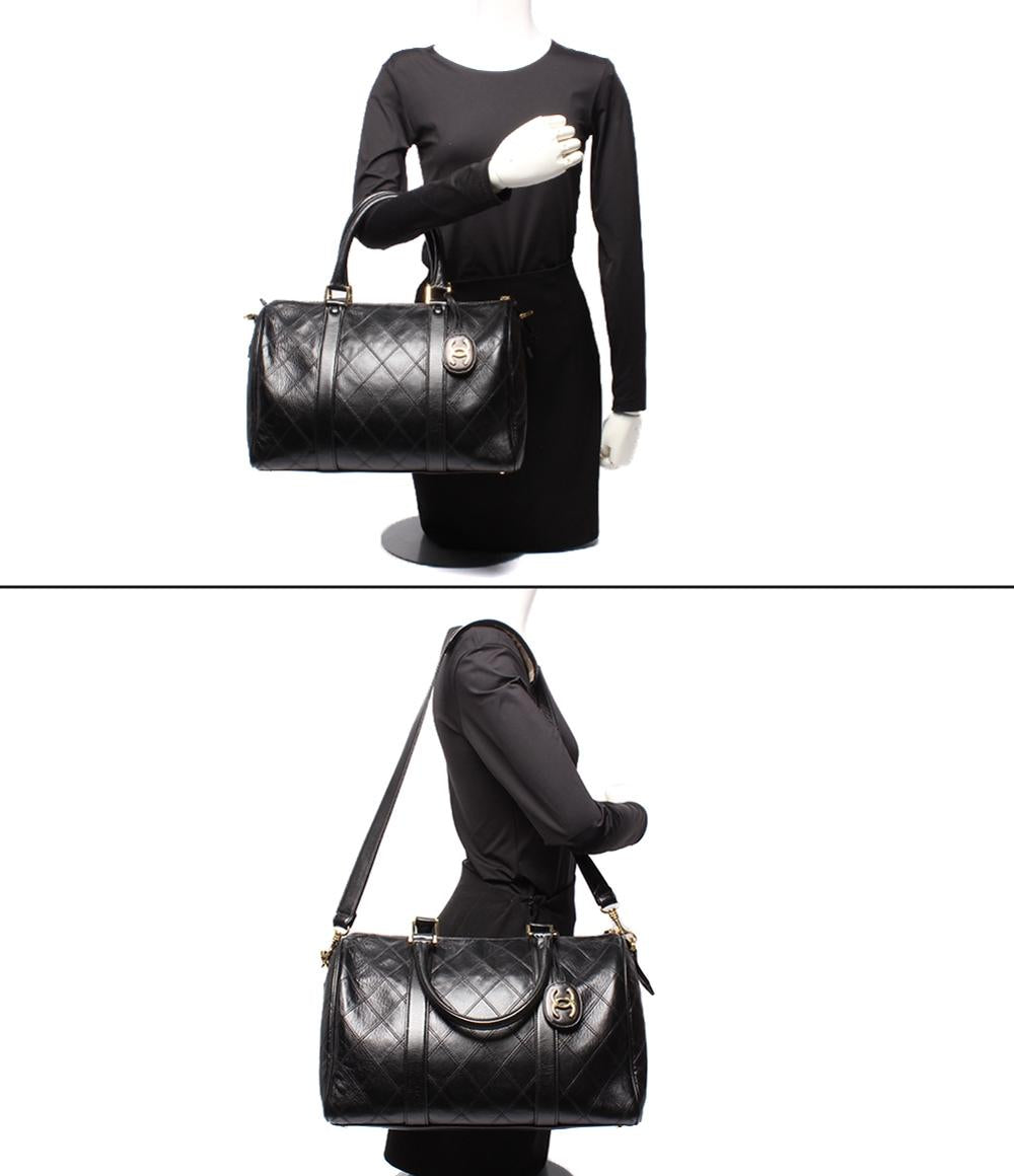 CHANEL 2way ミニボストンバッグ ハンドバッグ ショルダーバッグ 肩掛け ゴールド金具 ビコローレ レディース シャネル