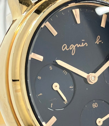 agnes b. 腕時計 クオーツ ネイビー VD75-KGZ0 レディース アニエスベー
