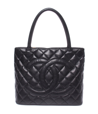 CHANEL トートバッグ ショルダーバッグ 肩掛け ゴールド金具 11番台 復刻トート キャビアスキン マトラッセ レディース シャネル