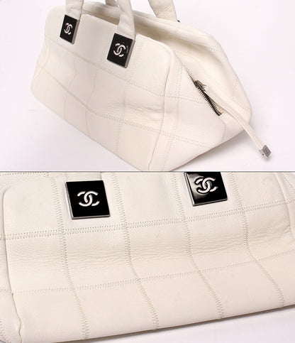 CHANEL ハンドバッグ トートバッグ ミニボストンバッグ シルバー金具 8番台 チョコバー レディース シャネル
