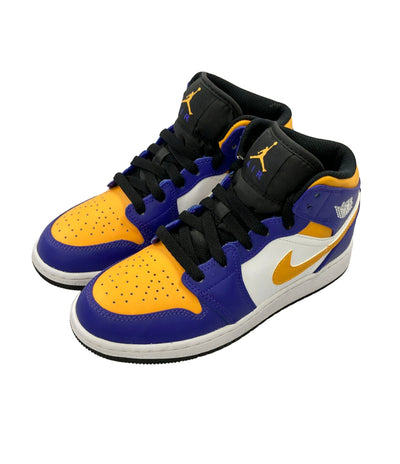 美品 NIKE ミドルカットスニーカー AIR JORDAN 1 MID GS DQ8423-517 キッズ SIZE 22.5 ナイキ