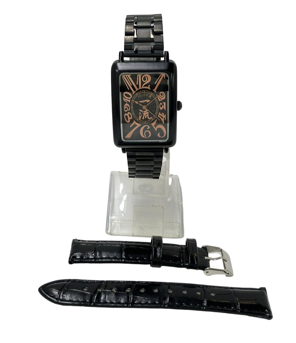 腕時計 大型初号機（改） クオーツ ブラック メンズ フランク三浦