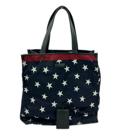 モンクレール ペイズリースター柄ナイロントートバッグ メンズ MONCLER