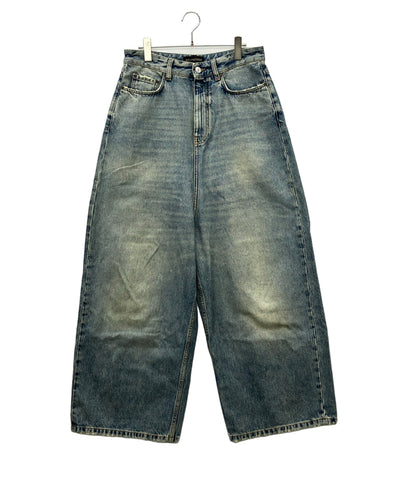 BALENCIAGA ワイドバギーデニムパンツ ダメージ加工 697886 レディース SIZE 24 (XL) バレンシアガ