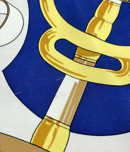 HERMES スカーフ シルク100% カレ90 Eperon dor レディース エルメス
