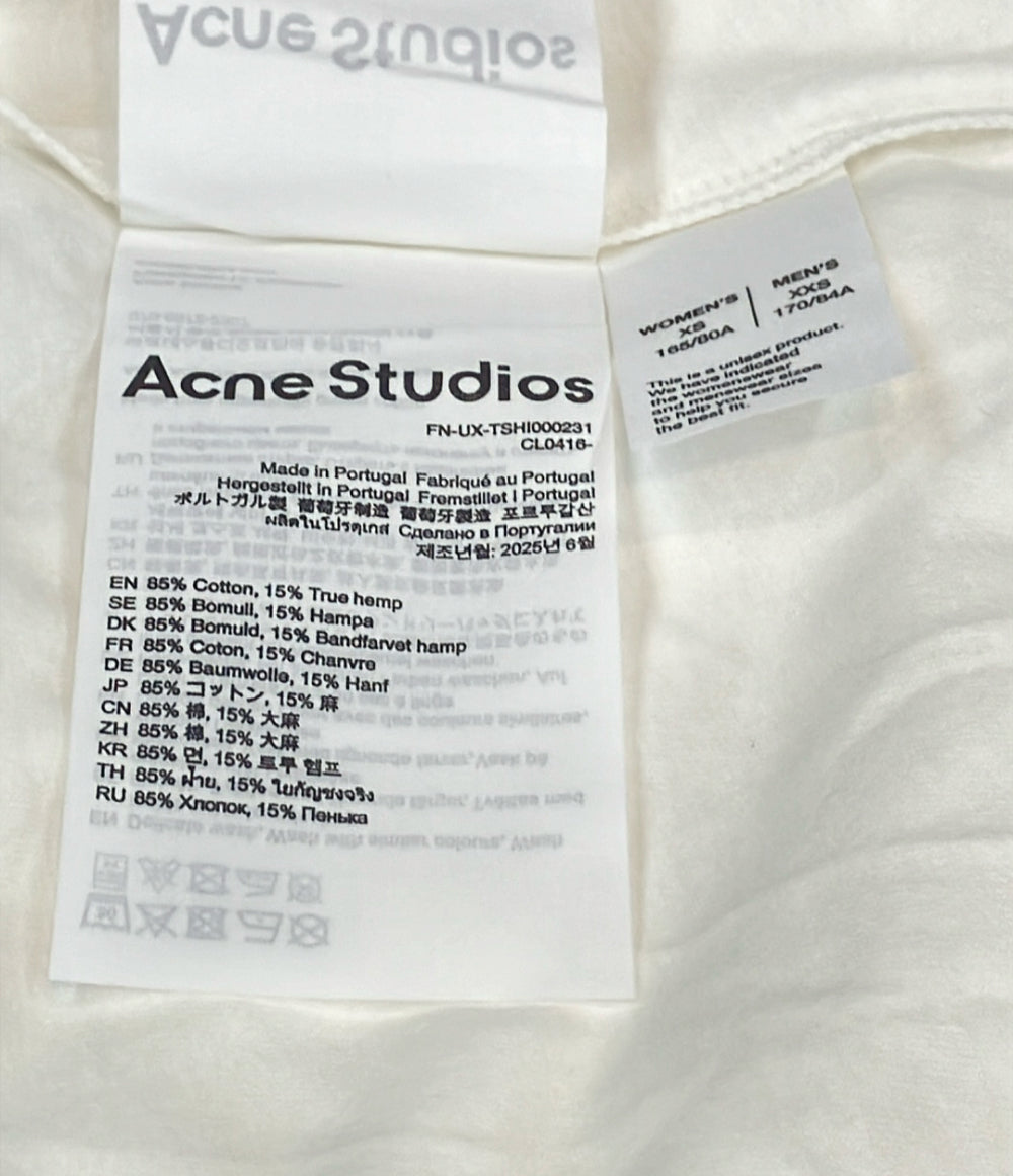 Acne Studios 長袖Tシャツ ラインストーン ロゴプリント FN-UX-TSHI000231 レディース SIZE XS アクネ ストゥディオズ
