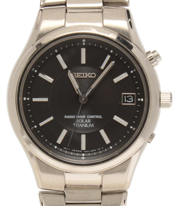 SEIKO 腕時計 スピリット ソーラー ブラック 7B42-0AN0 メンズ セイコー