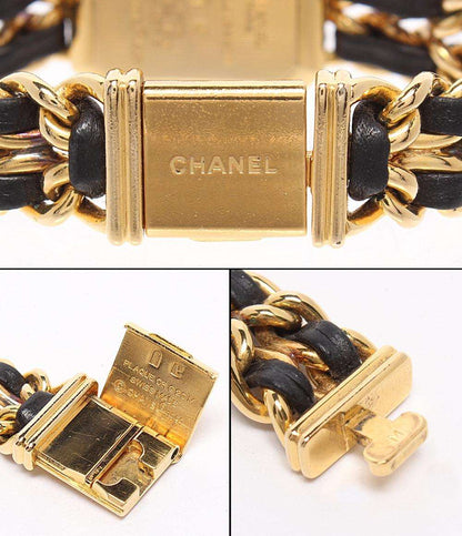 CHANEL 腕時計 プルミエール M クオーツ ブラック H0001 レディース シャネル