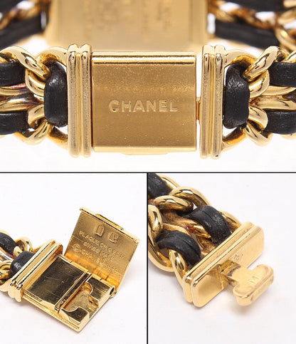 CHANEL 腕時計 プルミエール M クオーツ ブラック H0001 レディース シャネル