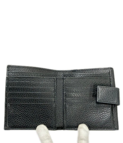 GUCCI ダブルホック 二つ折り財布 コンパクトウォレット レザー GGマーモント 456122 496334 レディース グッチ