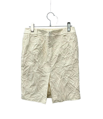 GUCCI タイトスカート クリーム エンボス加工 262134 ZY413 レディース SIZE 38 (M) グッチ