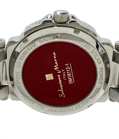 Salvatore Marra 腕時計 ソーラー ブラック SM18112-1 メンズ サルバトーレマーラ