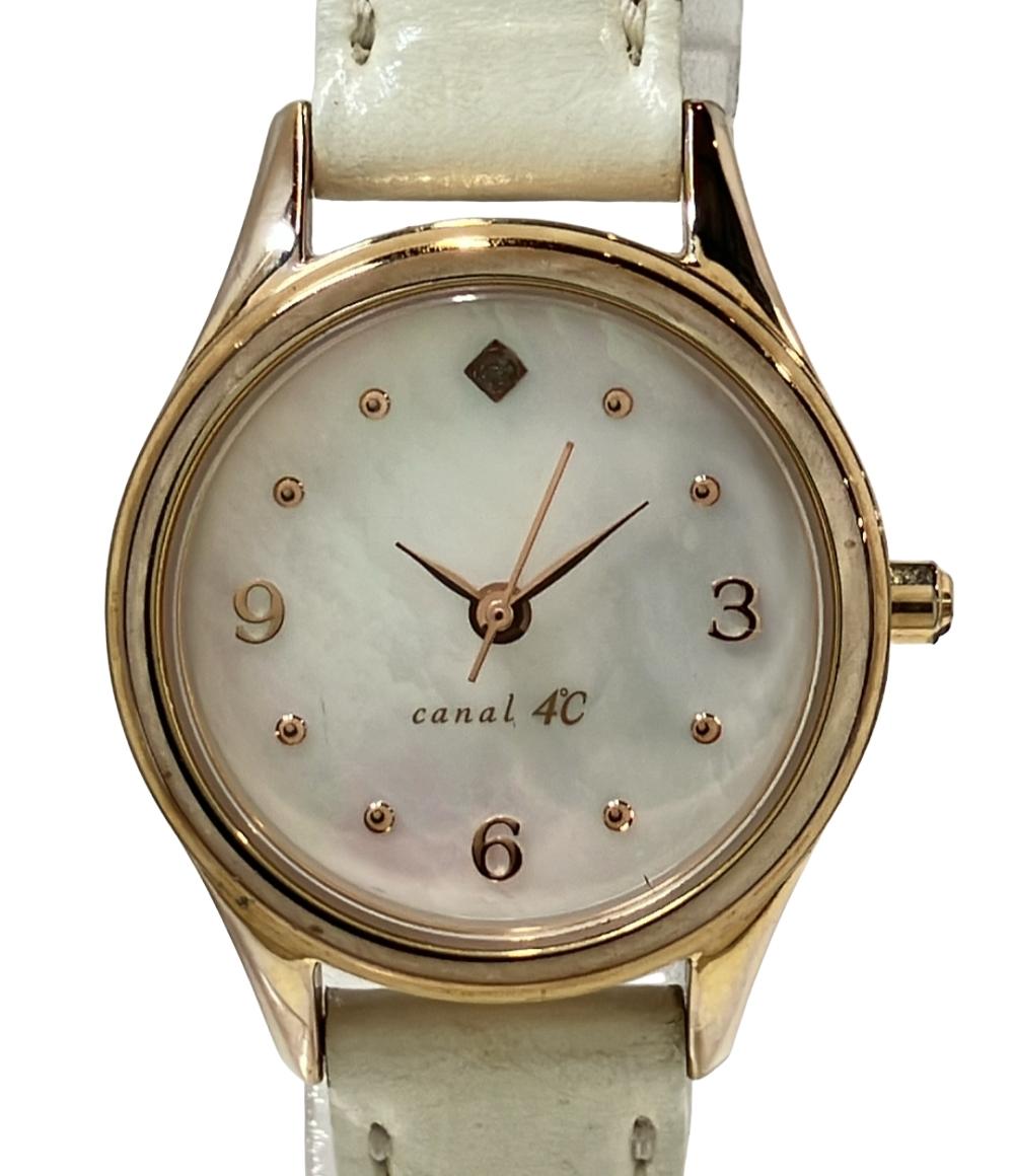 canal4℃ 腕時計 クオーツ シェル レディース カナルヨンドシー