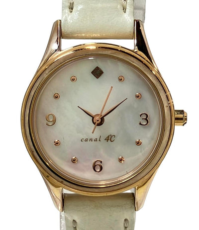 canal4℃ 腕時計 クオーツ シェル レディース カナルヨンドシー