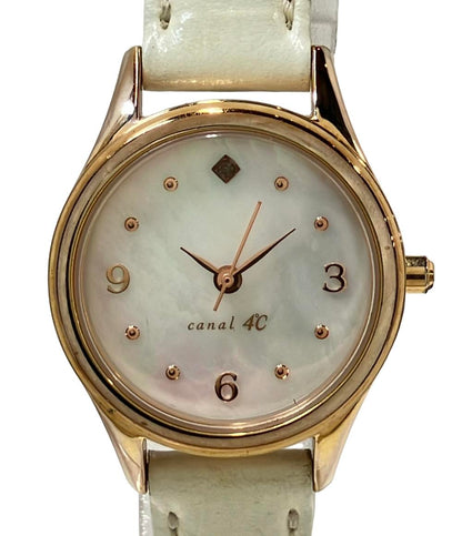 canal4℃ 腕時計 クオーツ シェル レディース カナルヨンドシー