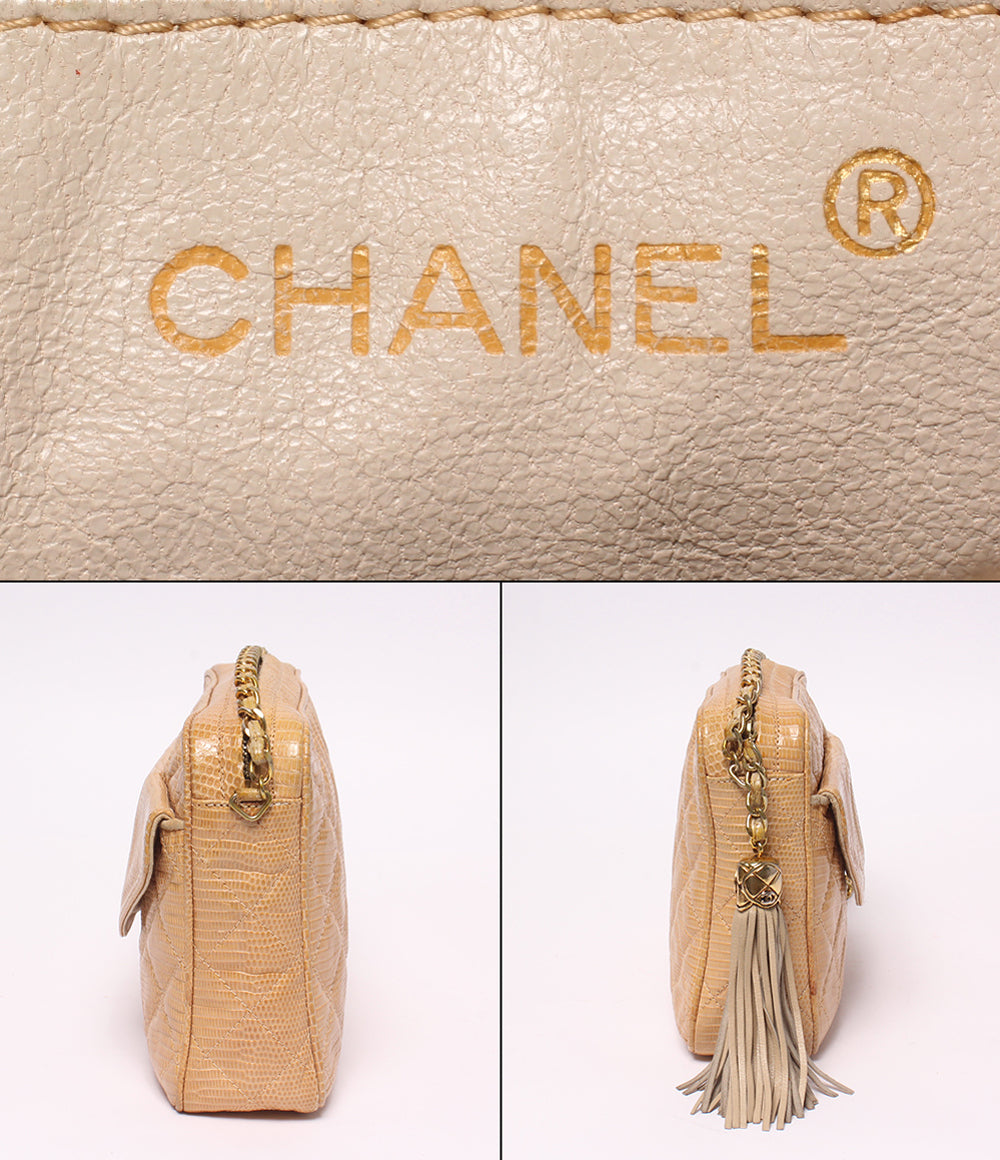 CHANEL チェーンショルダーバッグ 肩掛け 斜め掛け 1番台 ゴールド金具 マトラッセ レディース シャネル