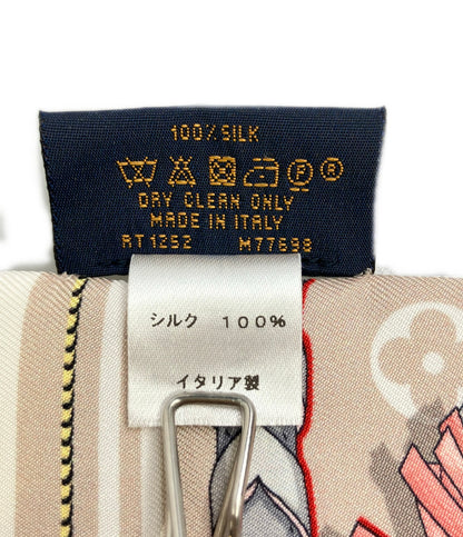 美品 LOUIS VUITTON スカーフ シルク100% バンドー ミックス アンド ストラップ バンドー M77698 レディース ルイ・ヴィトン