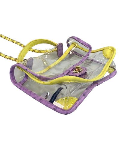 Casselini 2way ハンドバッグ ショルダーバッグ 肩掛け クリア レディース キャセリーニ