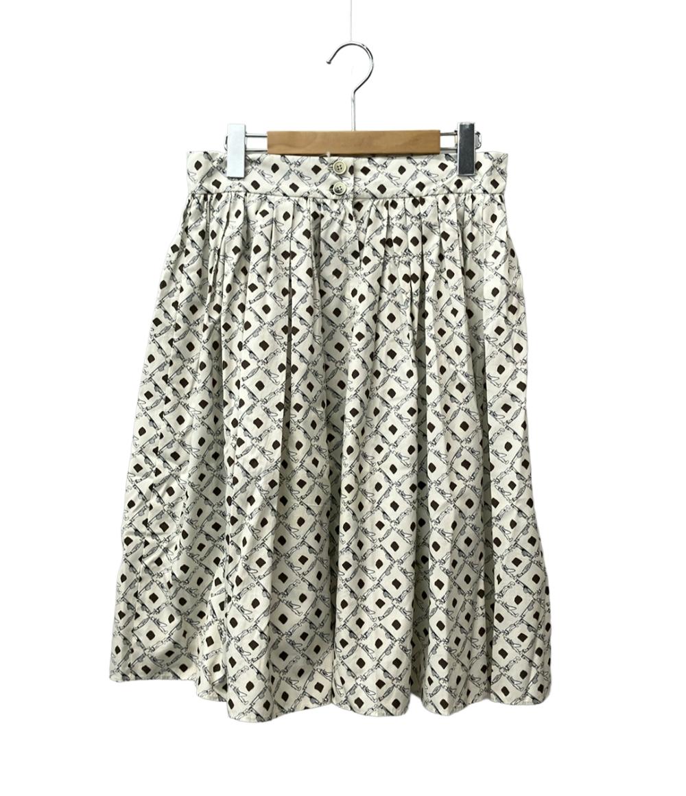 美品 ドルチェアンドガッバーナ フレアスカート 飛行機柄 レディース SIZE 44 (L) DOLCE&GABBANA