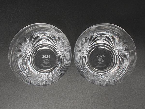 美品 Baccarat イヤータンブラー ロックグラス 2点セット ペア 2024 ルテシア バカラ