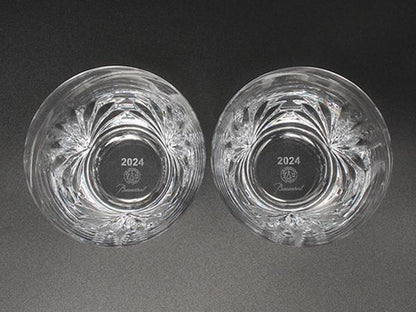 美品 Baccarat イヤータンブラー ロックグラス 2点セット ペア 2024 ルテシア バカラ