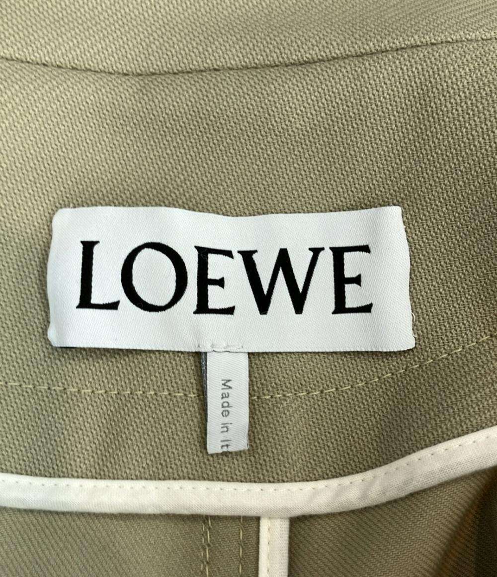 LOEWE ジャケット コンボ アナグラム ロゴレザーパッチ ブルゾン 羊毛 ワークウェア ジャケット H526Y02W27 メンズ SIZE 46 (M) ロエベ