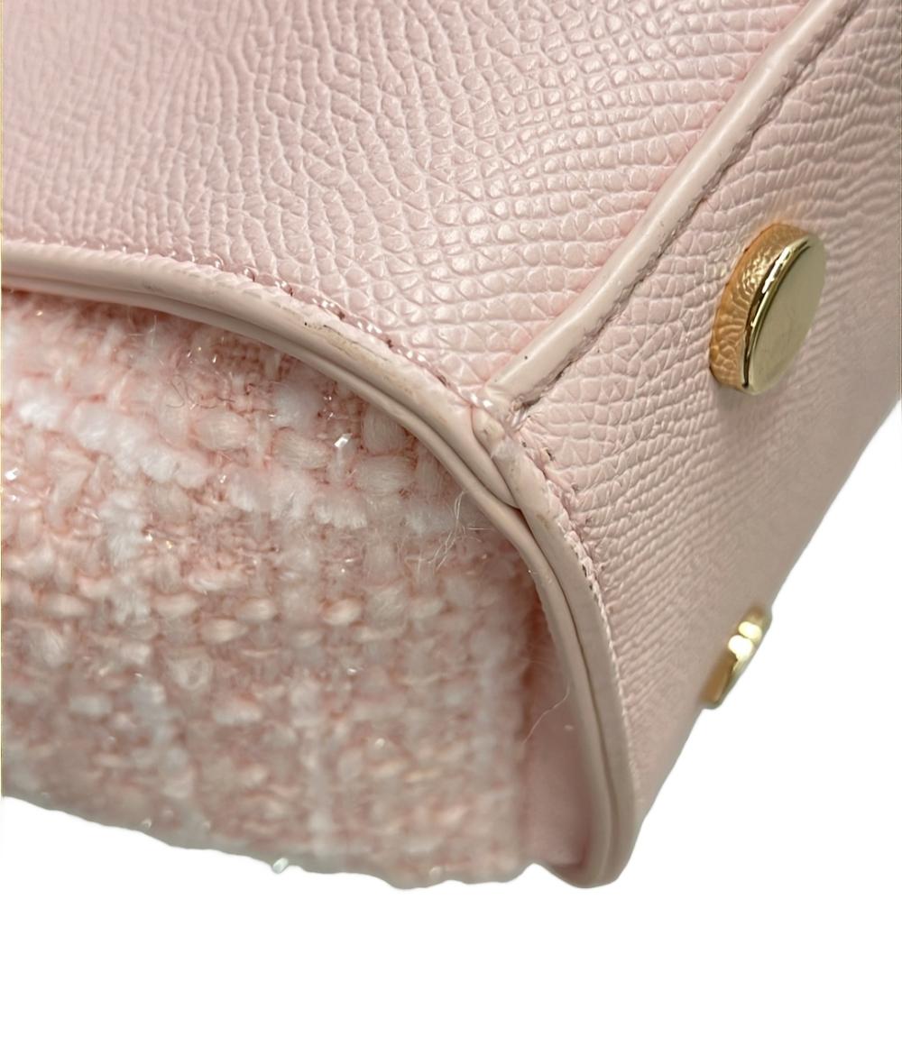 美品 サマンサベガ ハンドバッグ ショルダーバッグ 2WAY 斜め掛け ツイード ダイヤカット レディース Samantha Vega