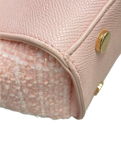 美品 サマンサベガ ハンドバッグ ショルダーバッグ 2WAY 斜め掛け ツイード ダイヤカット レディース Samantha Vega