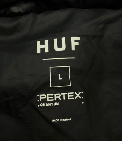 美品 HUF 中綿ジャケット PERTEX PUFFER JACKET ハフ パーテックス パファー ジャケット メンズ SIZE L ハフ