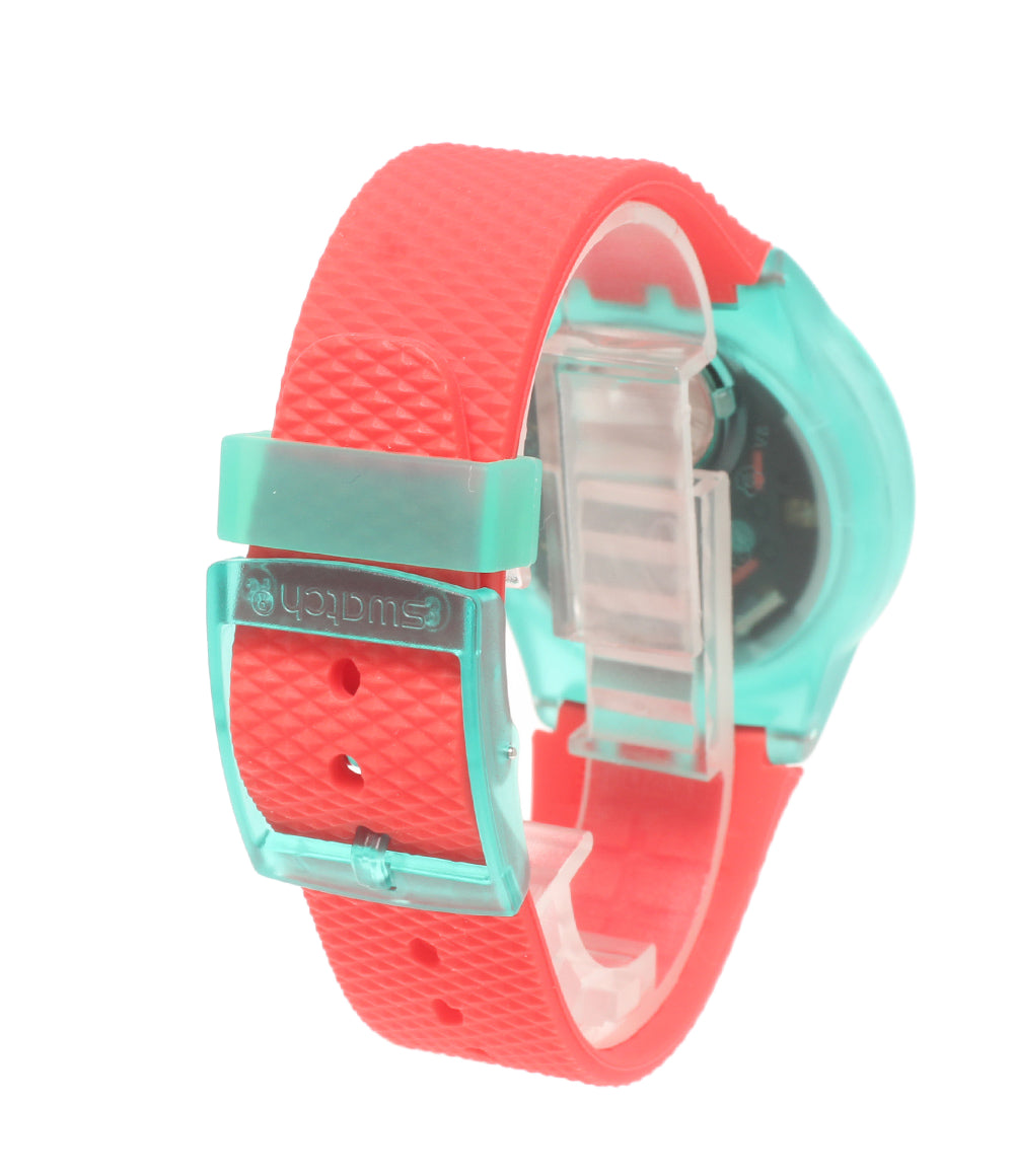 美品 Swatch 腕時計 NEON EMERALD CHRONO ネオンエメラルドクロノ クオーツ レディース メンズ スウォッチ