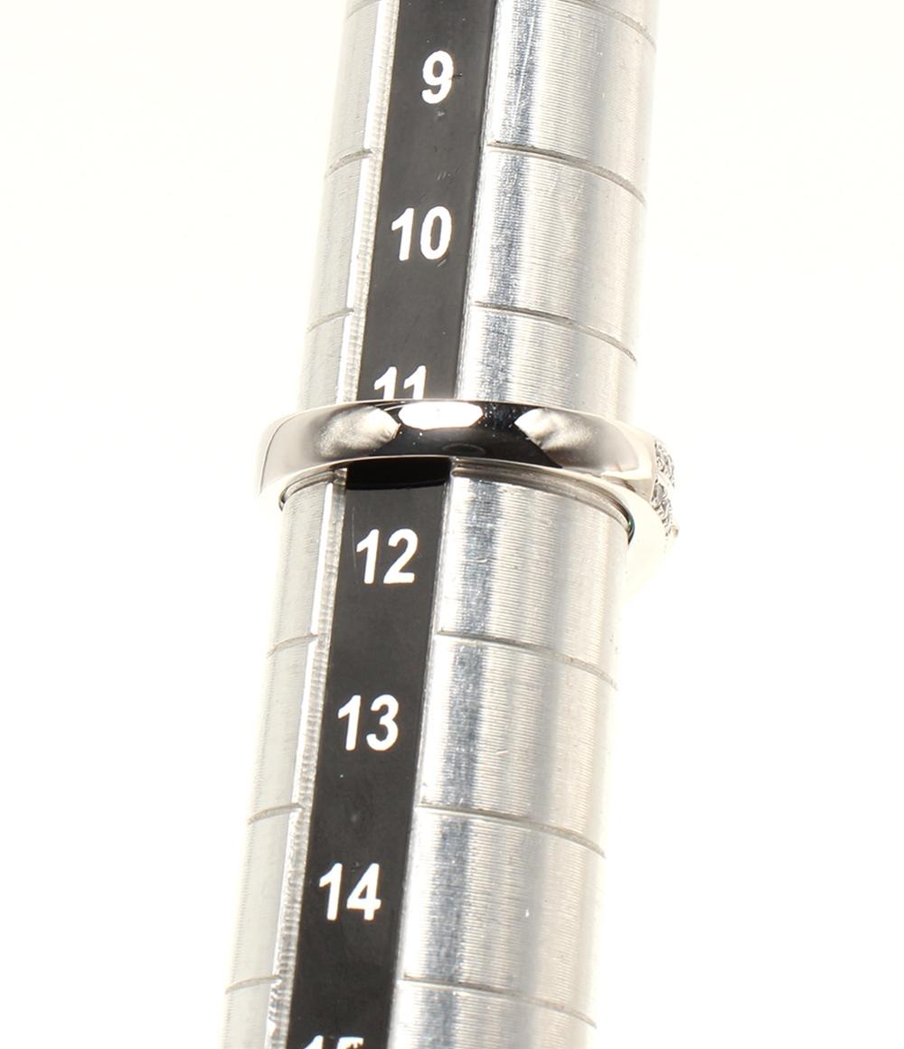 美品 リング 指輪 Pt900 エメラルド0.74ct ダイヤ0.68ct レディース SIZE 11号