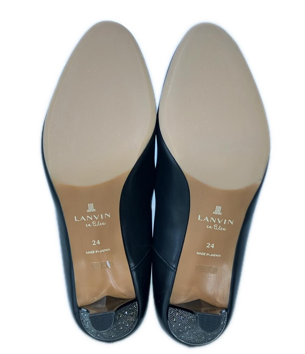 美品 ランバンオンブルー ラウンドトゥパンプス 2803 レディース SIZE 24.0 (L) LANVIN en Bleu