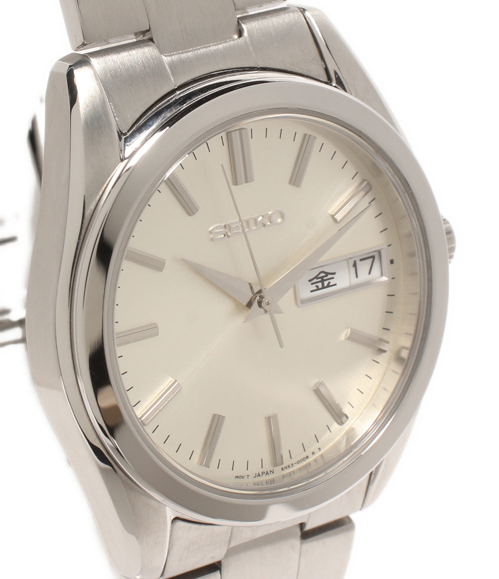 SEIKO 6n53-00b0 メンズ 腕時計 シルバー文字盤 美品 SEIKO 腕時計 セレクション クオーツ シルバー 6N53-00B0 メンズ