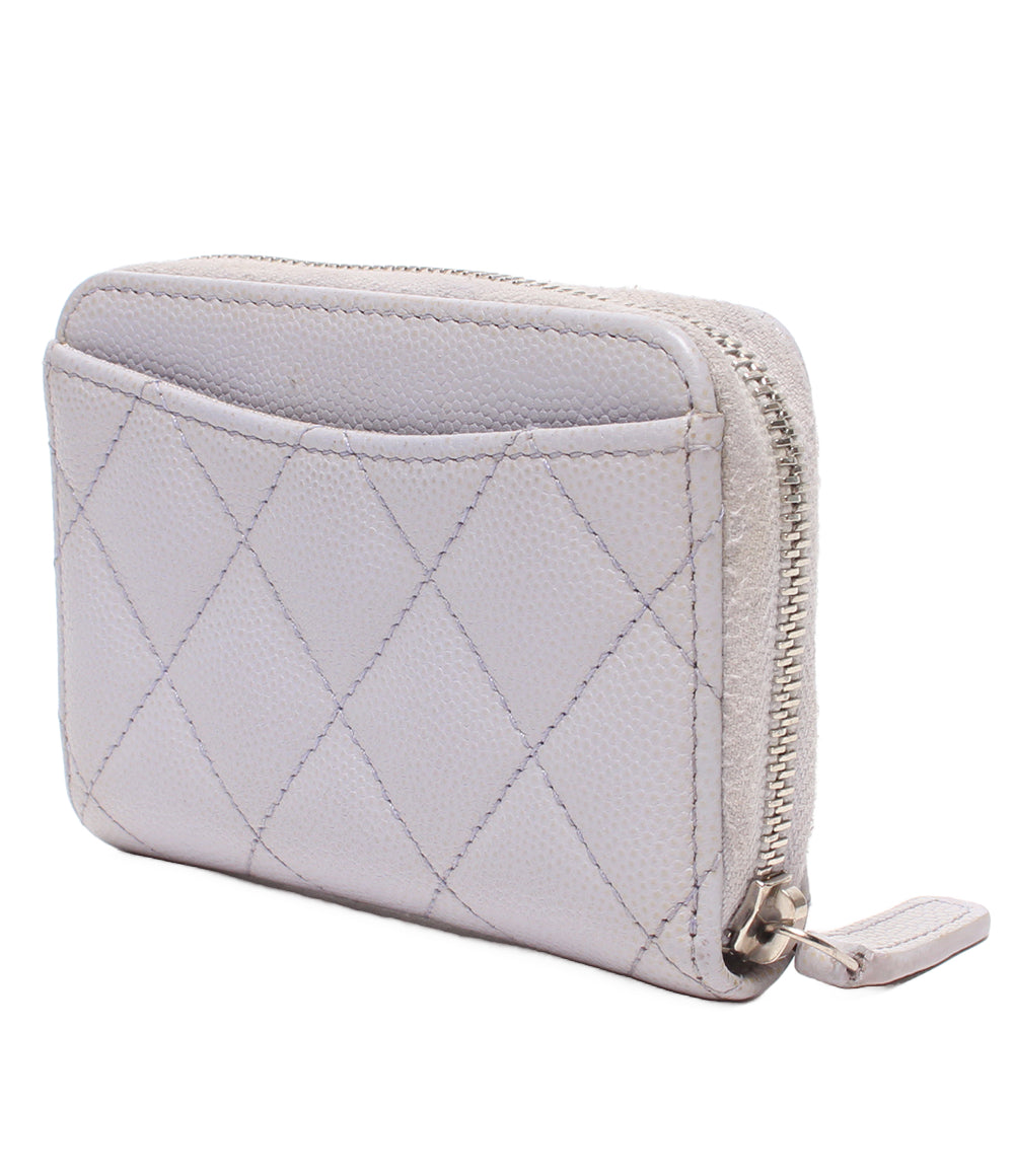 CHANEL コインケース シルバー金具 マトラッセ キャビアスキン 31番台 ココマーク レディース シャネル